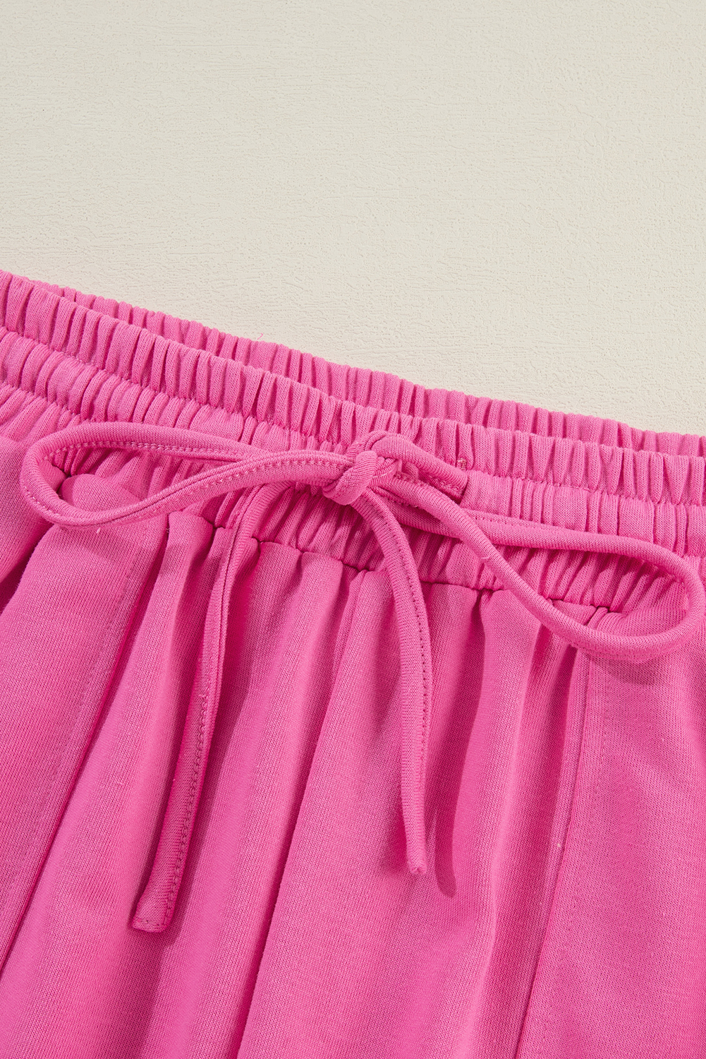 Bonbon Contrast Patchwork Pullover and Drawstring Joggers Set - Image 7