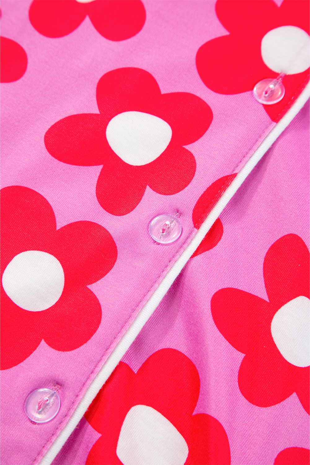 Flower Print Short Sleeve Shirt Pajamas Set - Image 7