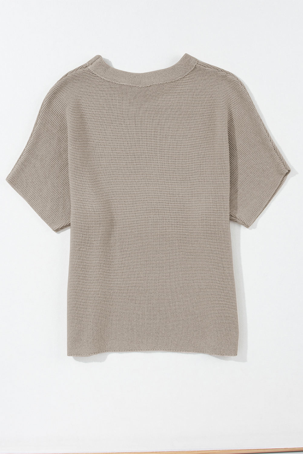 Apricot High Neck Short Bat Sleeve Sweater - Image 7