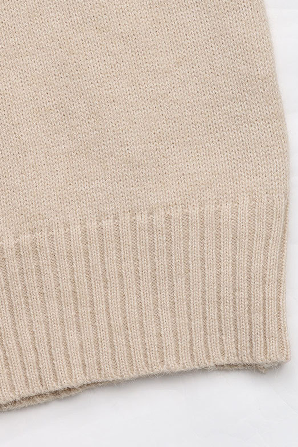 Smoke Gray Heart Print Lace Splicing V Neck Valentines Sweater - Image 8